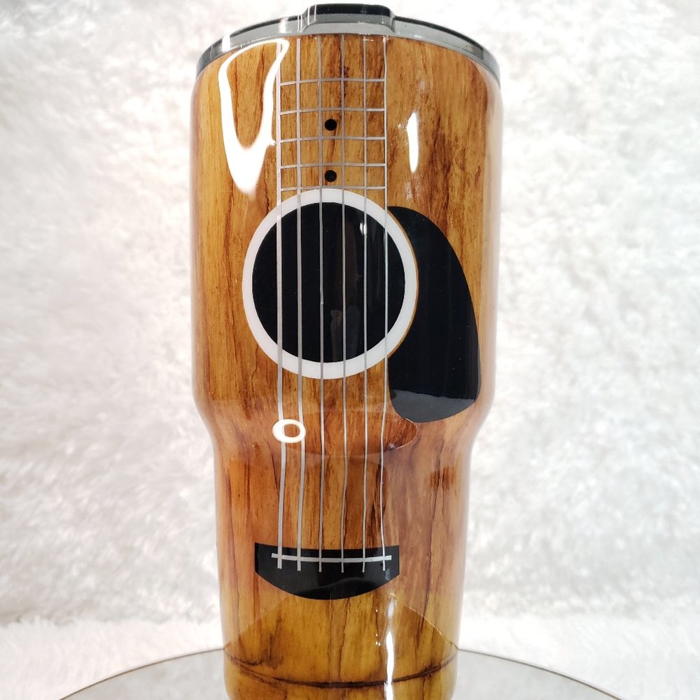 Woodgrain Guitar Tumbler  30oz